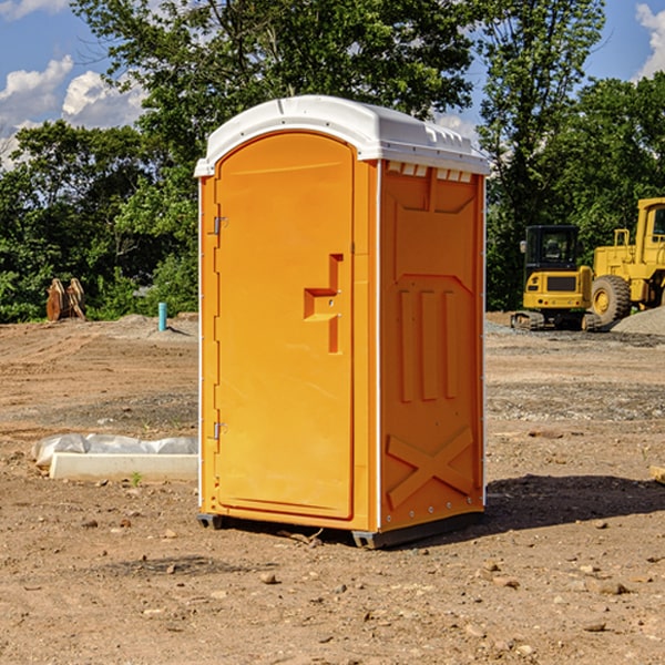 what is the expected delivery and pickup timeframe for the portable toilets in Camden Point